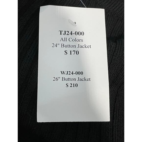 Toula Cardigan Sweater Size 6 Wool Blend Ribbed Knit Black Quiet Luxury NWT - Picture 7 of 7